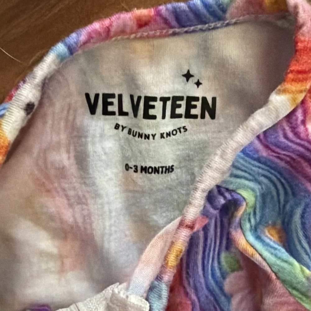 Velveteen Bunny Knots Bamboo Colorful Ghosts Footed Sleeper Pajamas VGC 0-3 Mon